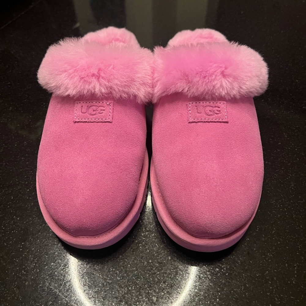 Pretty Pink UGG Slippers, Size 8